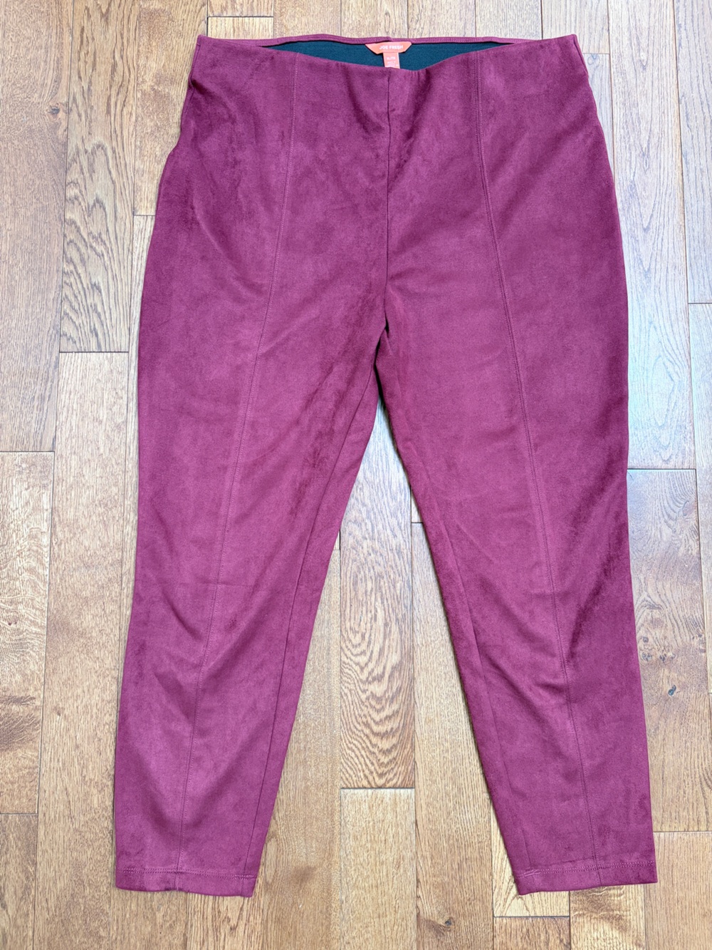 Joe Fresh XL Women's Faux Suede Leggings in Burgundy